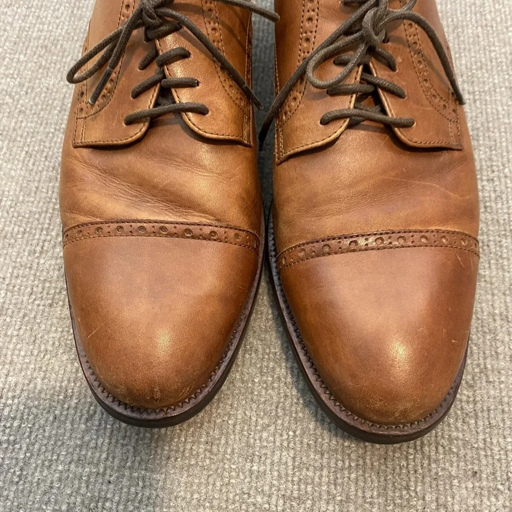 Cole Haan Grand.OS Shoes Mens Size 11.5 M Brown Leather Cap Toe Derby C26146